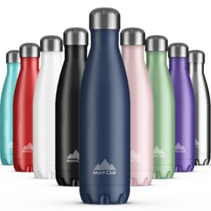 Mont-Clair Trinkflasche Edelstahl - BPA-frei - 24h Kalt & 12h Warm - Blau - 500ml - Trinkflasche Auslaufsicher