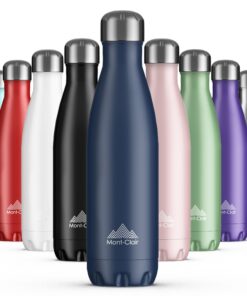 Mont-Clair Trinkflasche Edelstahl - BPA-frei - 24h Kalt & 12h Warm - Blau - 500ml - Trinkflasche Auslaufsicher