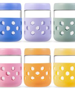 SpüLmaschinenfest 6-Stück-Eินmachglas-Set für OvernighT Oat-Meal Prep mit 500ml-Gläsern und Schraubdeckeln | Ideal für