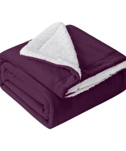 Mixibaby Hochwertige Wohndecken Kuscheldecken - extra Dicke warm Sofadecke/Couchdecke, 150 cm x 200 cm, Violett