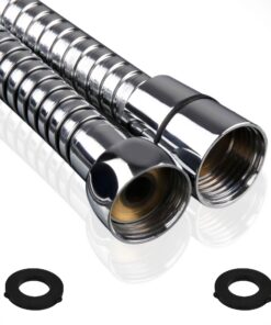 Drawer360 Duschschlauch 1,75 m | Knickschutz aus Edelstahl | Universal Fit | für Duschen - Chrom-Effekt