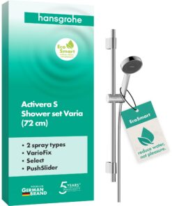 Hansgrohe Activera Select S Duschset chrom 28048000 Wassersparung 2 DuschkopfstrahlartenVariable Bohrlochabstand 1,60 m