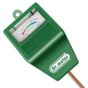 Dr.meter Feuchtigkeitsmessgerät 27CM für Gartenbau und Rasenpflege Bodenfeuchtigkeit ohne Batterien Erforderlich