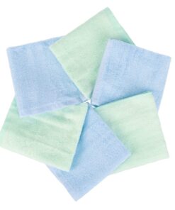 Ko&Pro Grünes&Blaue 100% Bambus Tücher 6er Set 25x25 cm | Mehrzweck-Reinigungstücher für Küche, Bad & Haushalt | Inklusi