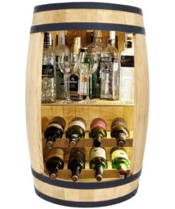 weeco Fass Bar Weinregal 80x50cm LED aus Holz