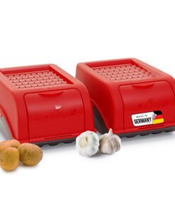 Novaliv Kartoffel Aufbewahrungsbox 2x Klein 3,5L ROT | Frischhaltedose für Zwiebelbox und Gemüse | Stapelbare Kartoffelk