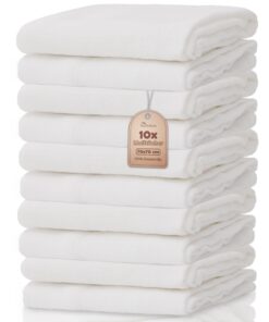 NatureMark 10er-Pack Baby-Mulltücher 70 x 70 cm – 100% Baumwolle, weich & saugfähig, OEKO-TEX STANDARD 100
