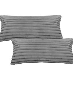 Flauschige Bettwäsche extra warm für Winter mit Reißverschluss (Grau, 40x80cm) | Plüsch Kissenbezug für Winter aus Flee