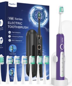 Elektrische Zahnbürste Schalltechnologie für Erwachsene - Electric Toothbrush mit 8 Bürstenköpfen und 5 Modi Elektrisch