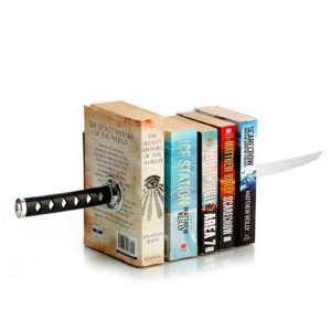 ZWCIBN DVD-Buchstützen Metall schwarz decorativ gemacht für Bücherliebhaber und Männer