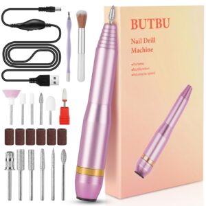 BUTBU Kabellos Nagelfräser 20000 u/min,professionell elektrische Nagelfeile für Gelnägel und Shellac, semipermanentes Ge