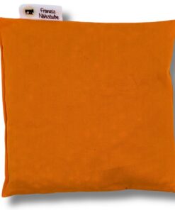 Franzis Nähstube Wärmekissen Kirschkern 20x20 Orange 100% Baumwolle Mikrowellengeeignet für Nacken I Körnerkissen, Heißs