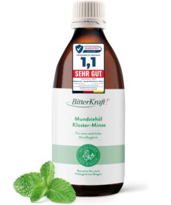 BitterKraft! Mundziehöl nach Hildegard von Bingen 200ml - Natürliche Mundpflege für Veganer im Hausgebrauch - Vegan (200