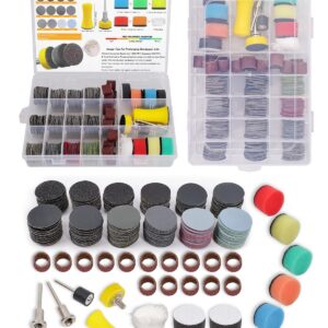 25mm Schleifscheiben Klett für Dremel - Holz und Harz Polieren, 60-10000 Körnung, 268 Stück Set