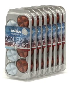 Bolsius Aromatic Wax Melts Winter & Comfort Duft für Zuhause und Wellness - 8 x 8er Pack (64 Stück) - Wärme und Behaglic