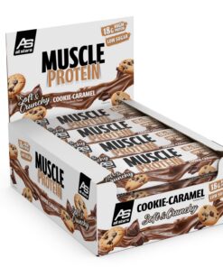 ALL STARS Muskelproteinriegel Soft & Crunchy Cookie Caramel - 18g Eiweiß – Proteinbar mit Schokoladenüberzug, knusprigen