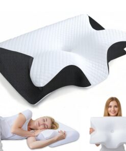 Seladi Airflow Pro Memory Foam Kissen - Ergonomisches Nackenstützkissen für Rücken- und Bauchschläfer (Schwarz)