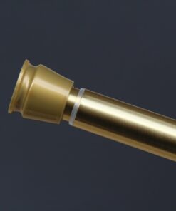 Teleskopstange ohne Bohren - Duschvorhangstange Klemmstange - für Anpassungsfreies Anbringen (gold - glänzend 70-120 cm)
