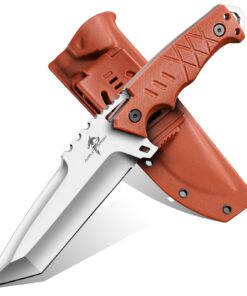 Purple Dragon Outdoor Messer Survival mit Kydex Scheide für Männer als Geschenk Orange