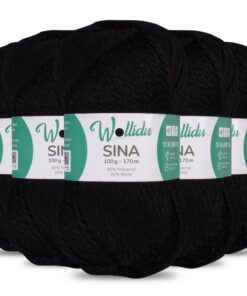 WolliduPremium Strickwolle 500g Schwarz OEKO-TEX zertifiziert - Stricken und Häkeln
