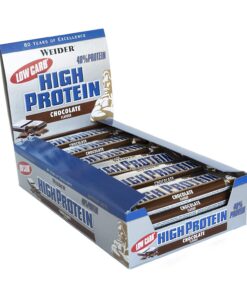 Weider Low Carb High Protein Eiweißriegel, Chocolate, fürFitnessliebhaber, in der Gym, 24 x 50 g, Amazon zertifiziert