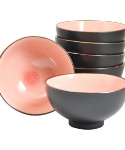 Porzellanteeschale Set aus 6 Stück Serie Cha wan - Für Teeliebhaber | Esszimmer / Salon | Festliches Design | 6 Stück