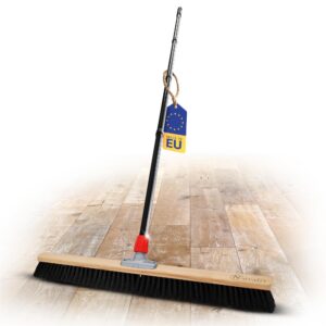 Novaliv Großer Besen 80 cm mit Stiel -ideal für Saal, Werkstatt und Haus, besondere Reinigungsleistung Kunstborsten
