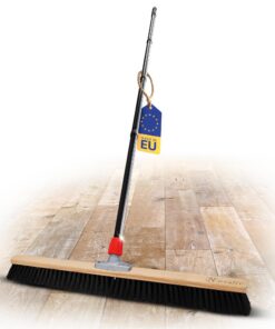 Novaliv Großer Besen 80 cm mit Stiel -ideal für Saal, Werkstatt und Haus, besondere Reinigungsleistung Kunstborsten
