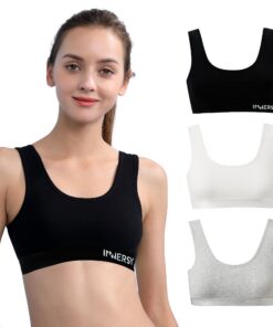 INNERSY Bürgersportbh Baumwolle Mädchen 6-16 Jahre 3 Pack OEKO-TEX STANDARD 100