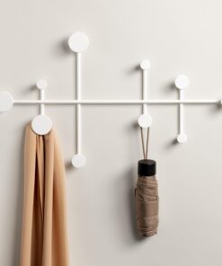 Kazai Wandgarderobe 'Sval' Minimalistisches Metall-Design Weiß | Moderne Wandhaken aus Berlin für Minimalisten
