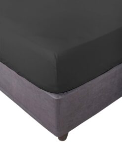 Miracle Home Spannbettelaken 100% gebürstete Mikrofaser Anti-Peeling 90x200 Schwarz | Miracle Home Elastische Spannbett