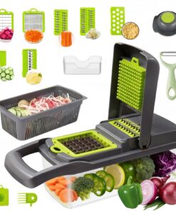 16-in-1 Gemüseschneider Mandoline für Würfel Stifte Scheiben Streifen ABS