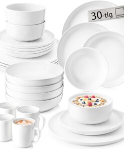 SÄNGER Kombiservice Marlo Weiß 30-Pieces Geschirrset Premium Collection für 6 Personen