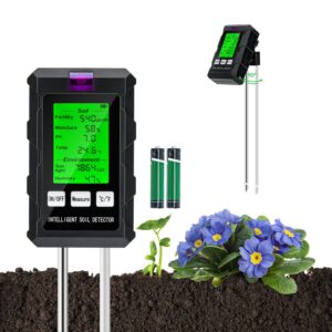 Mcbazel 6-in-1 Bodenmessgerät für Rasen und Topfpflanzen | Mcbazel Batteriebetriebener Bodentester für Gartenarbeit | M