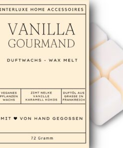 Interluxe Vanilla Gourmand angenehm duftend Waxmelt für Duftlampe 100% pflanzlich Indoor Melts Duftwachs
