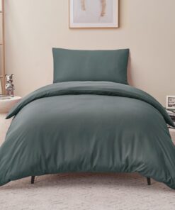 RUIKASI Bettwäsche 150x220 2er Set - Bügelfrei und Weich für Ihr Komfort OEKO-TEX STANDARD 100 Anthrazit