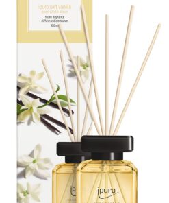 IPURO - Raumduft Essentials Soft Vanilla 100ml | Vanille Duft Aroma für die Wohnung | Lufterfrischer mit Stäbchen