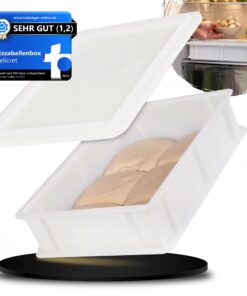 DELICRET - Gärbox für Pizza mit Deckel | Perfekt für leidenschaftliche Pizzabäcker - Passt in jeden Kühlschrank | AUßENM