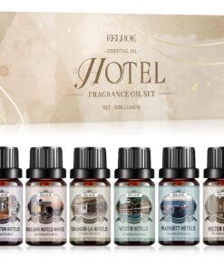 Hotel Ätherische Öle Set, 6 x 10ml Aroma Diffuser Öl, für Raum duft und frische Luft im Hotelzimmer, Naturreine Aromathe