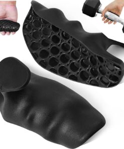 Kraftsport Gym Handschuhe Griffpolster, rutschfeste Fingerlose Silikon Grips für Männer und Frauen, Bodybuilding und Gew
