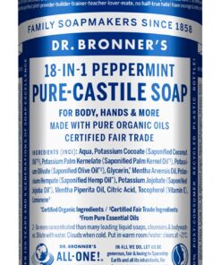 Dr. Bronner's Pfefferminz Kastilien Flüssigseife 473 ml - Bio, Vegan & Allzweck