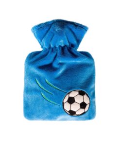 Hugo Frosch Warmflasche Kinder 0,6l - Made in Germany - Fußball Blau