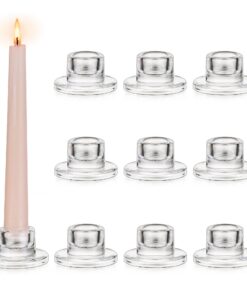 Glasseam Kerzenständer Glas 10er Set Klar für Hochzeit Weihnachten Tischdeko