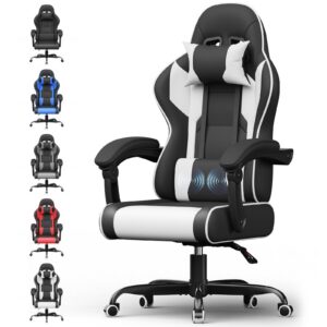 Airfish Bürostuhl Ergonomisch Gaming Stuhl mit Massage-Kopfstütze, Gepolstert für Gamergirls und Lara, ideal für HOME Of