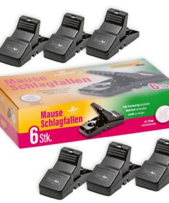 Inseko Premium Mausefallen (6 x Hochwertig und Wiederverwendbar) inklusive Handschuhe