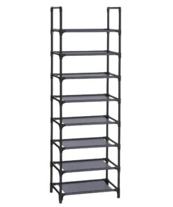 SONGMICS Flur-Schuhablage, 8-Ebenenschuhregal, grau LSR024G02