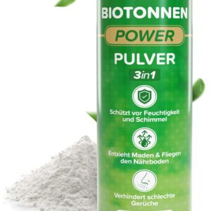 Patronus Biotonnen-Pulver zur Bekämpfung von Maden, Ungeziefer und übelem Geruch - effektives Biomüll-Pulver - biologisc