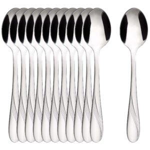 GRÄWE Edelstahl Kaffeelöffel 12er Set, Serie Stralsund - Teelöffel & Dessertlöffel, spülmaschinengeeignet