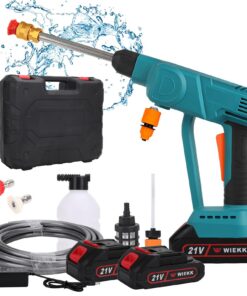 21V Mobile Akku-Hochdruckreiniger - Hochdruckreiniger mit 2 Akkus | Auto- und Terrassenreinigung | Blau