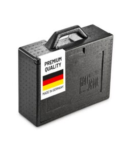 Thermohauser EPP-Thermobox Hot & Cool schwarz, mit Schiebedeckel, ideal für Outdoor-Veranstaltungen, temperaturestabil,